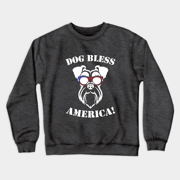 Dog Bless America Crewneck Sweatshirt by Acutechickendesign